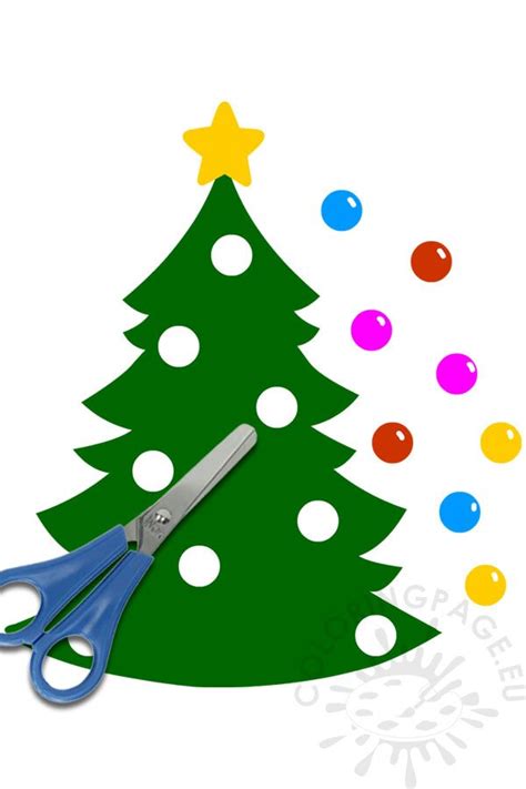 Cut Glue Worksheet Tree Christmas | Coloring Page