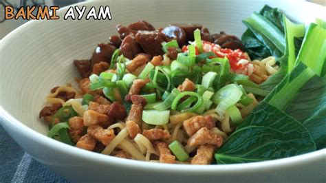 Bakmi Ayam Jamur Indonesian Chicken Noodles With Mushroom Youtube