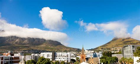 Rooftop Cityscape View Of Cape Town Cbd Buildings Editorial Stock Image