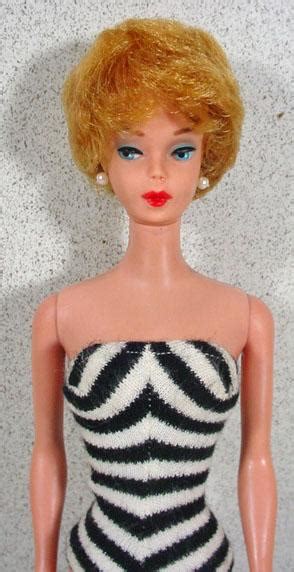 1961early Ash Blond Barbie Bubble Cut Red Lips Mattel From