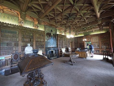 The Library In Abbotsford House Located On The Side Of The River Tweed