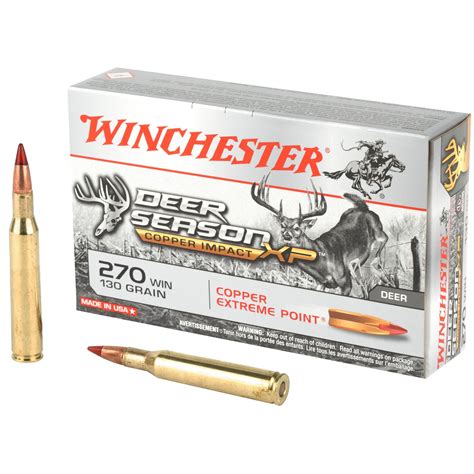 Winchester Ammunition Deer Season Xp Copper Impact 270 Win 130 Grain