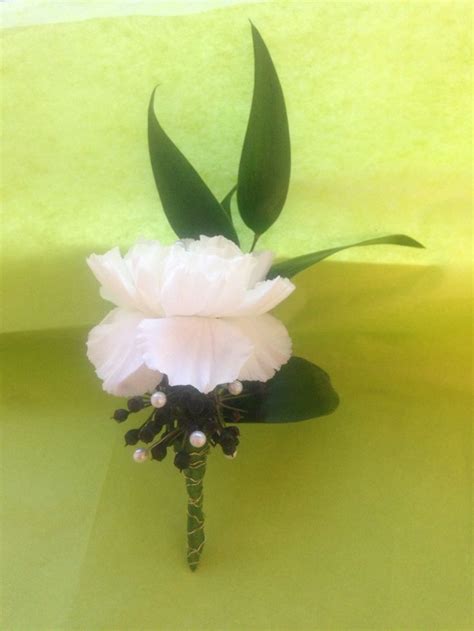 Dressed Carnation Buttonhole Wedding Flowers Carnations Flowers