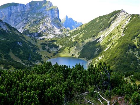 Alpine Lake Alps Austria Mountain Europe Tyrol Panorama Heaven