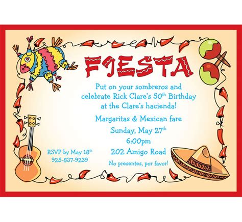A Fiesta Theme Invitation