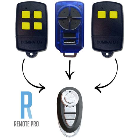 This stylish remote is a compatible replacement for yellow button dominator and dom 505 remotes. Dominator DOM501 DOM502 DOM505 YBS2 YBS4 Gate/Garage Door ...