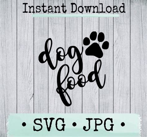 Dog Food Svg File For Cricut Users Svg For Dog Food Decal On Etsy
