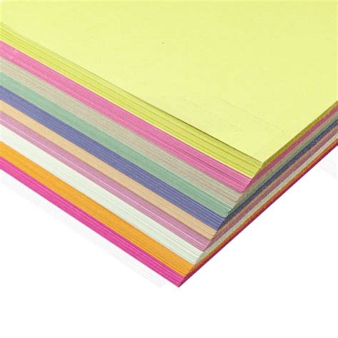 Sugar Paper 100gsm A4 Assorted Pack Of 250 Dryad Education