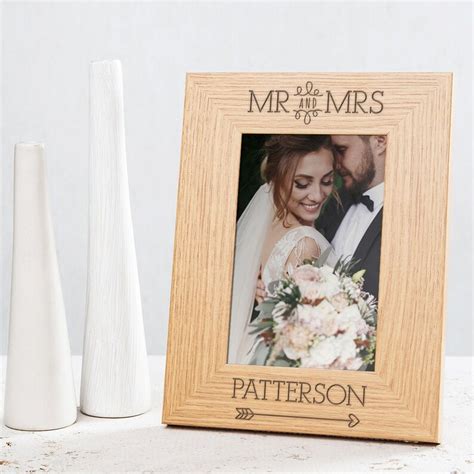 Personalised Mr And Mrs Wedding Photo Frame Etsy