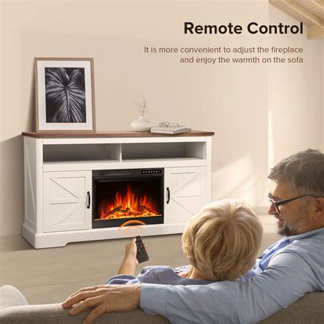 Rwflame 60 Electric Fireplace Mantel，remote Control Adjustable Led