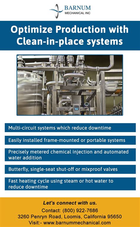 Optimize Production With Clean In Place Systems Sacramento Ca Patch