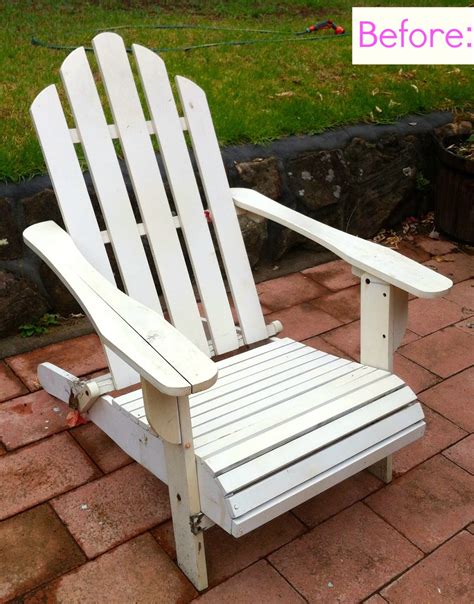 High quality folding wooden beach chair made from solid oak wood. Giggleberry Creations!: Wooden Beach Chair Makeover!