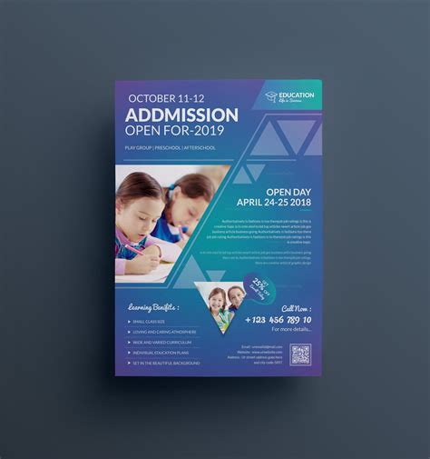 Elegant Premium Education Flyer Template 001079 Template Catalog