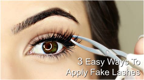 how to apply false eyelashes for beginners 3 easy ways youtube