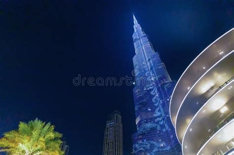 The Burj Khalifa At Night Dubai Modern Architecture Editorial Stock