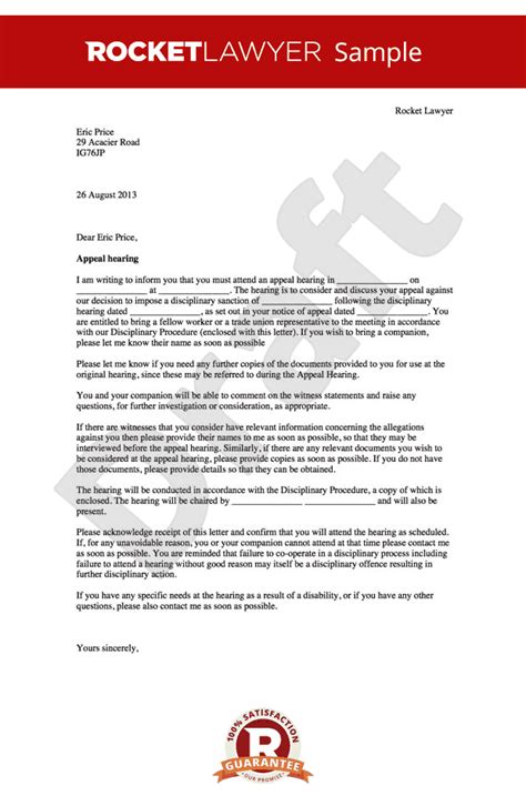 This might be an explanation of the efforts you have made to change your study habits, or the help you have received from a tutor, or an improvement in. Appealing a Disciplinary Letter Templates (3 di 2020 ...