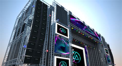 Escenario De Concierto Al Aire Libre Modelo 3d 99 Max Obj Fbx