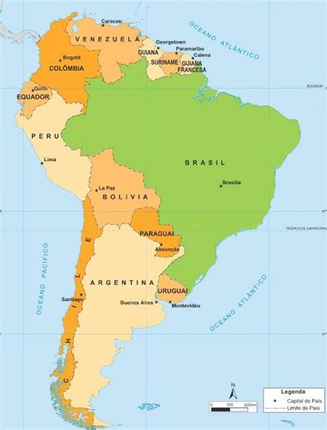 Mapa Da America Do Sul Politico Paises Rios Lagos Images