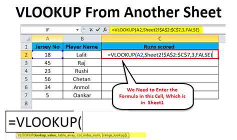 Vlookup From Another Sheet In Excel How To Use Vlookup Function