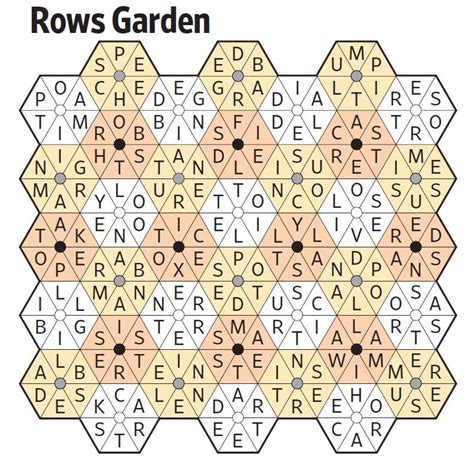 Rows Garden Saturday Puzzle March 3 Wsj