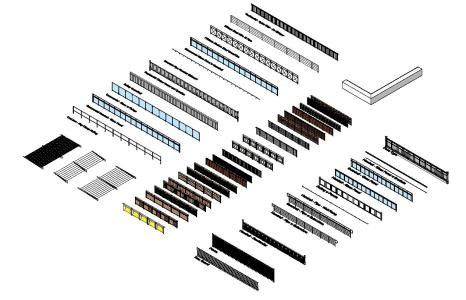 Families of people are usually needed in architecture. Handrails in RVT | CAD download (6.59 MB) | Bibliocad