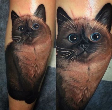 Download Siamese | Cat portrait tattoos, Cat tattoo designs, Cute ...
