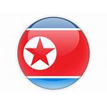 Korea North Icon Round Flag Country Commercial