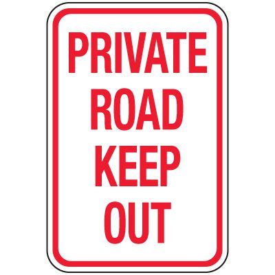 Reflective Parking Lot Signs Private Road Keep Out Seton