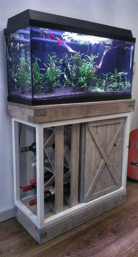So if you want some creative but cheap ideas and plans for aquarium stands, look at the following gallery. Aquarium cabinet / wine rack | Home aquarium, Aquarium ...