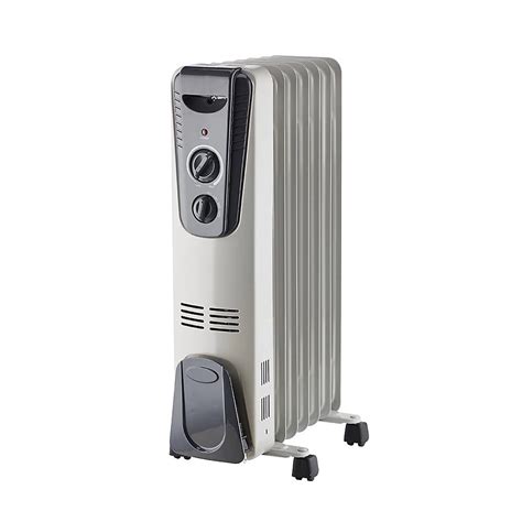 Cuori 1500w Portable Oil Filled Radiator Heater With 4 Rolling Castors