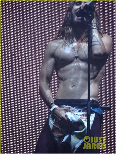 Jared Leto Grabs Himself Once Again This Time He Is Sweaty Shirtless Photo