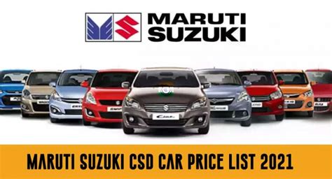 Get latest csd car price list from csd dealer⇓. Maruti Suzuki CSD Car Price List 2021 - Maruti Suzuki Cars ...