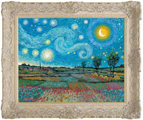 Starry Night With New Day Dawning By John Myatt The