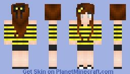 Bee keeping, insect, remove head, skin:» download. Honey Bee Girl! Minecraft Skin