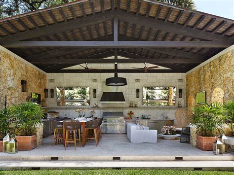 Use our design ideas to help create the here, a simple pergola adjacent to the barbecue center creates a living background. Large luxury outdoor kitchen Florida | Luxury outdoor ...