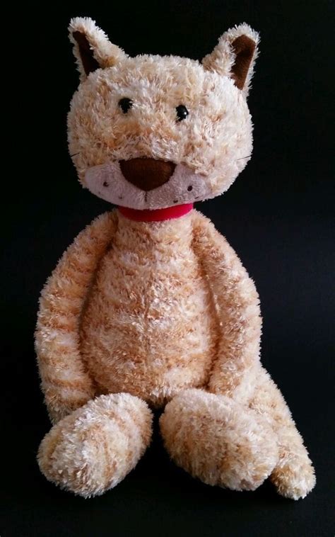 Jellycat plush striped cat bunglie kitty long tail tan brown tabby shaggy 17. JellyCat Bunglie Cat Orange & Tan Striped Soft Kitty Plush Stuffed Toy 16" #Jellycat | Plush ...