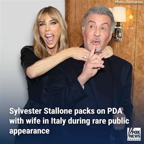 sylvester stallone packs on pda with wife jennifer flavin in italy during rare public appearance