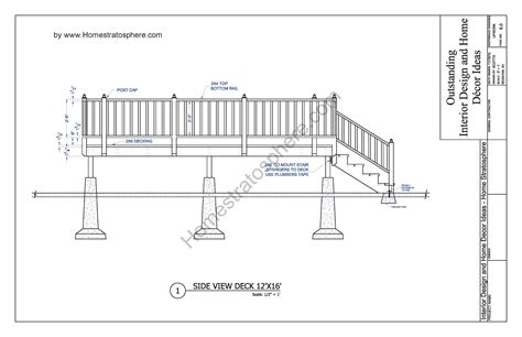 Free 12' X 16' Deck Plan Blueprint (with PDF Document Download)