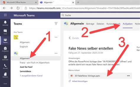 Mit dem button blatt schützen kann der. Datei aus einer TEAMS Aufgabe bearbeiten ...