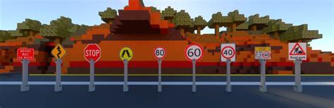 Road Signs And Traffic Lights Addon 119 Mcpebedrock Mod