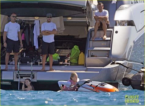 Shirtless Leonardo Dicaprio Yachts With Bikini Clad Toni Garrn Photo