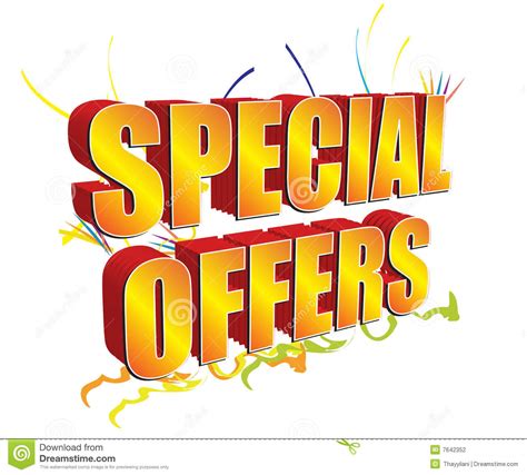 Special offers 3D Golden stock vector. Illustration of advertise - 7642352