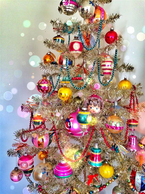 My Tinsel Tree Decorated Wshiny Brites Vtg German My Handmade Doll