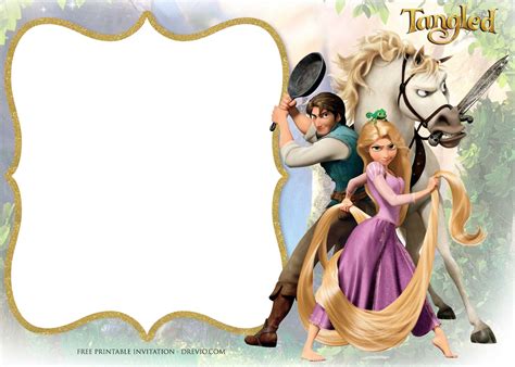 Dinywageman Rapunzel Birthday Invitation Template