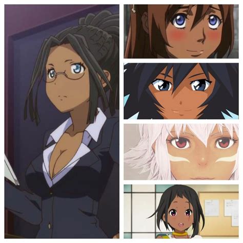 Dark Skin Anime Collage Anime African American Art Anime Style