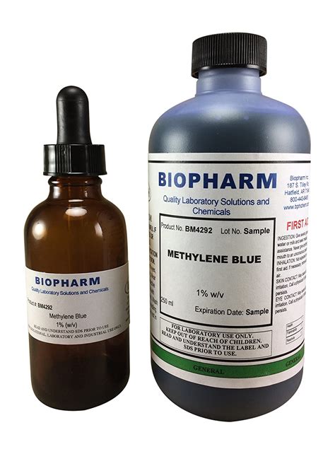 Biopharm Solution Aqueuse 1 Bleu Méthylène Pour Une Utilisation En
