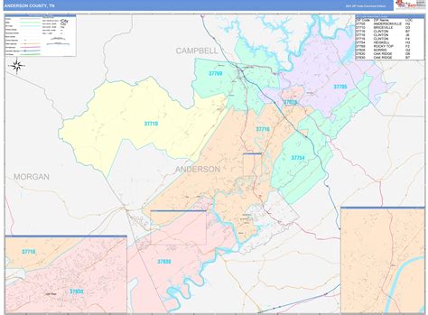 Wilson County Tn Wall Map Color Cast Style By Marketmaps