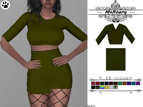 Two Piece Outfit By Msbeary At Tsr Sims 4 Updates