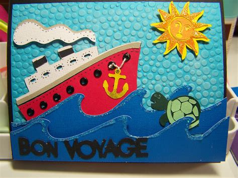 Bon Voyage Card | Bon voyage cards, Punch cards, Cricut cards