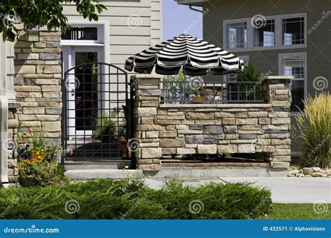 Patio Entrance Stock Image Image Of White Patio Stonework 422571